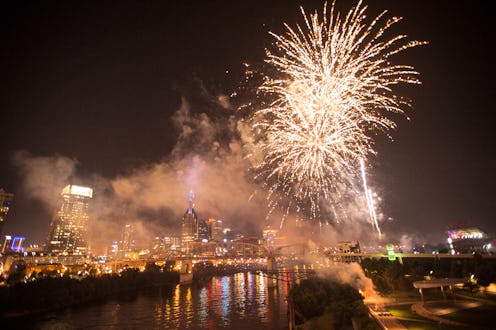 The fireworks on the Fourth Of July