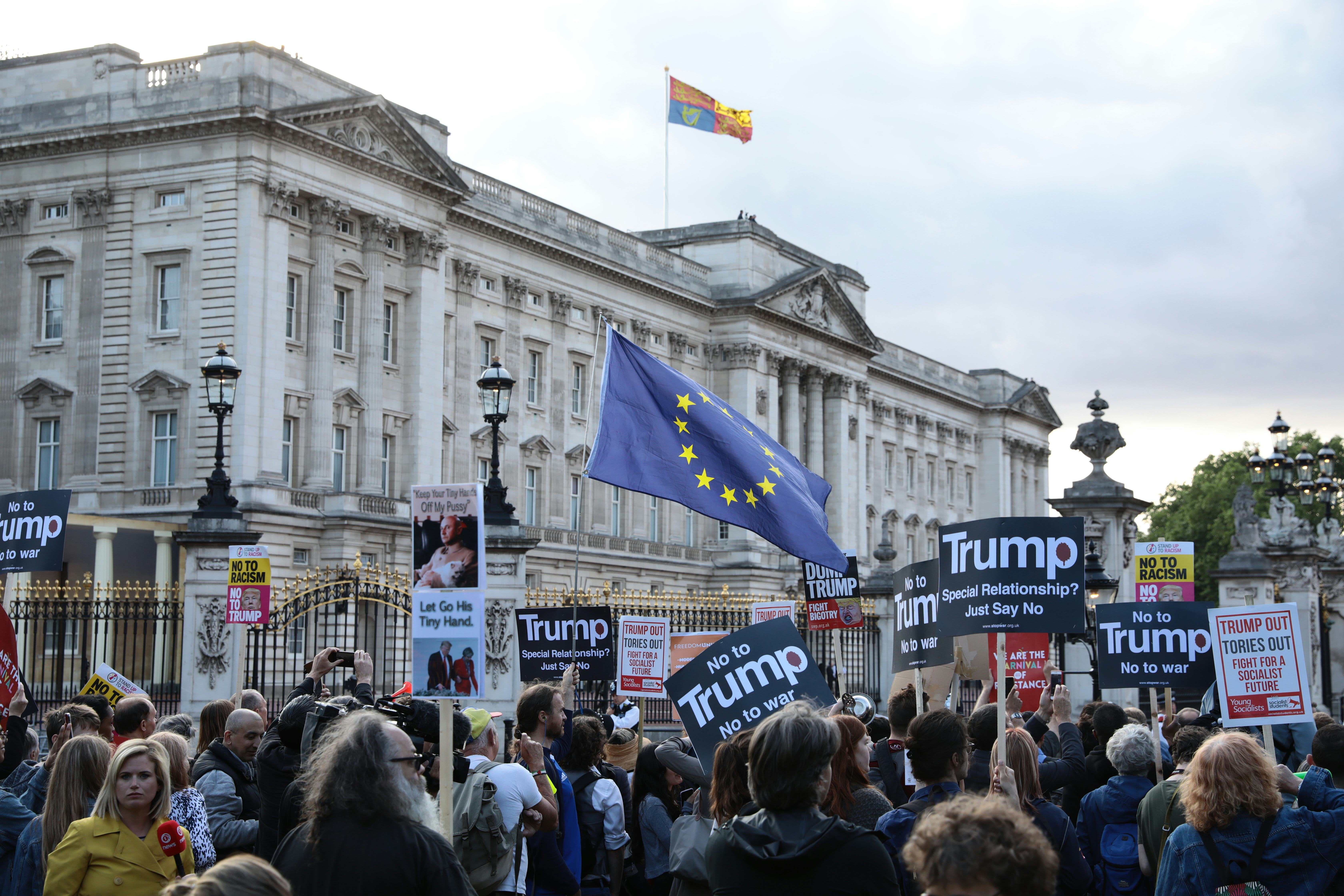 UK Protests Against Trump Show Brits Are Committed To Trolling His Visit