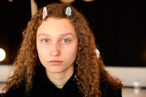 A girl after the acid skin care treatment