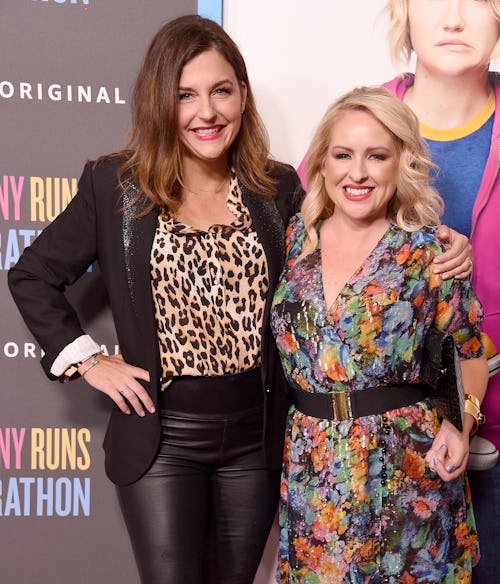 Jen Smedley posing with another woman on a red carpet event