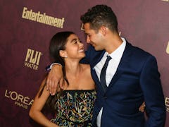 WEST HOLLYWOOD, CA - SEPTEMBER 15:  Sarah Hyland (L) and Wells Adams arrive to the 2018 Entertainmen...