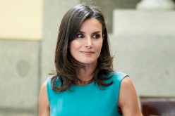 MADRID, SPAIN - JUNE 26:  Queen Letizia of Spain meets1 with the members of the Boards of Trustees o...