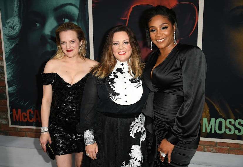 HOLLYWOOD, CALIFORNIA - AUGUST 05: (L-R) Elisabeth Moss, Melissa McCarthy, and Tiffany Haddish atten...