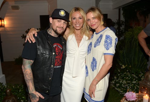 LOS ANGELES, CA - MAY 15:  (L-R) Musician Benji Madden, author Vicky Vlachonis, and actress Cameron ...