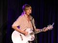 NEW YORK, NEW YORK - JUNE 14: Taylor Swift performs at AEG and Stonewall Inn’s pride celebration com...