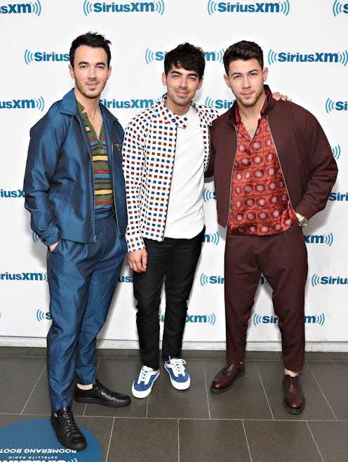 NEW YORK, NY - JUNE 06:  Kevin Jonas, Nick Jonas and Joe Jonas of Jonas Brothers visit SiriusXM Hits...
