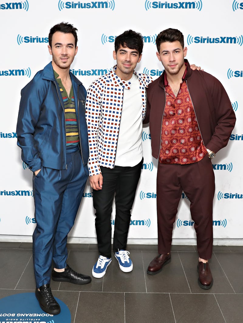 NEW YORK, NY - JUNE 06:  Kevin Jonas, Nick Jonas and Joe Jonas of Jonas Brothers visit SiriusXM Hits...