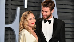 BEVERLY HILLS, CA - MARCH 04:  Miley Cyrus (L) and Liam Hemsworth attend the 2018 Vanity Fair Oscar ...