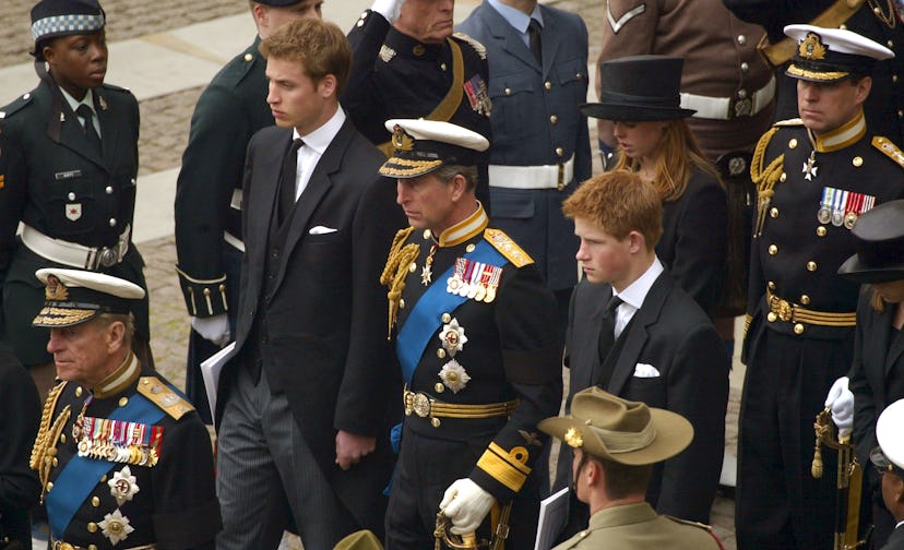 Prince Harry held it together at his mother's funeral in 1997.