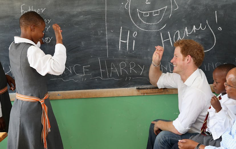 Prince Harry is great with kids.