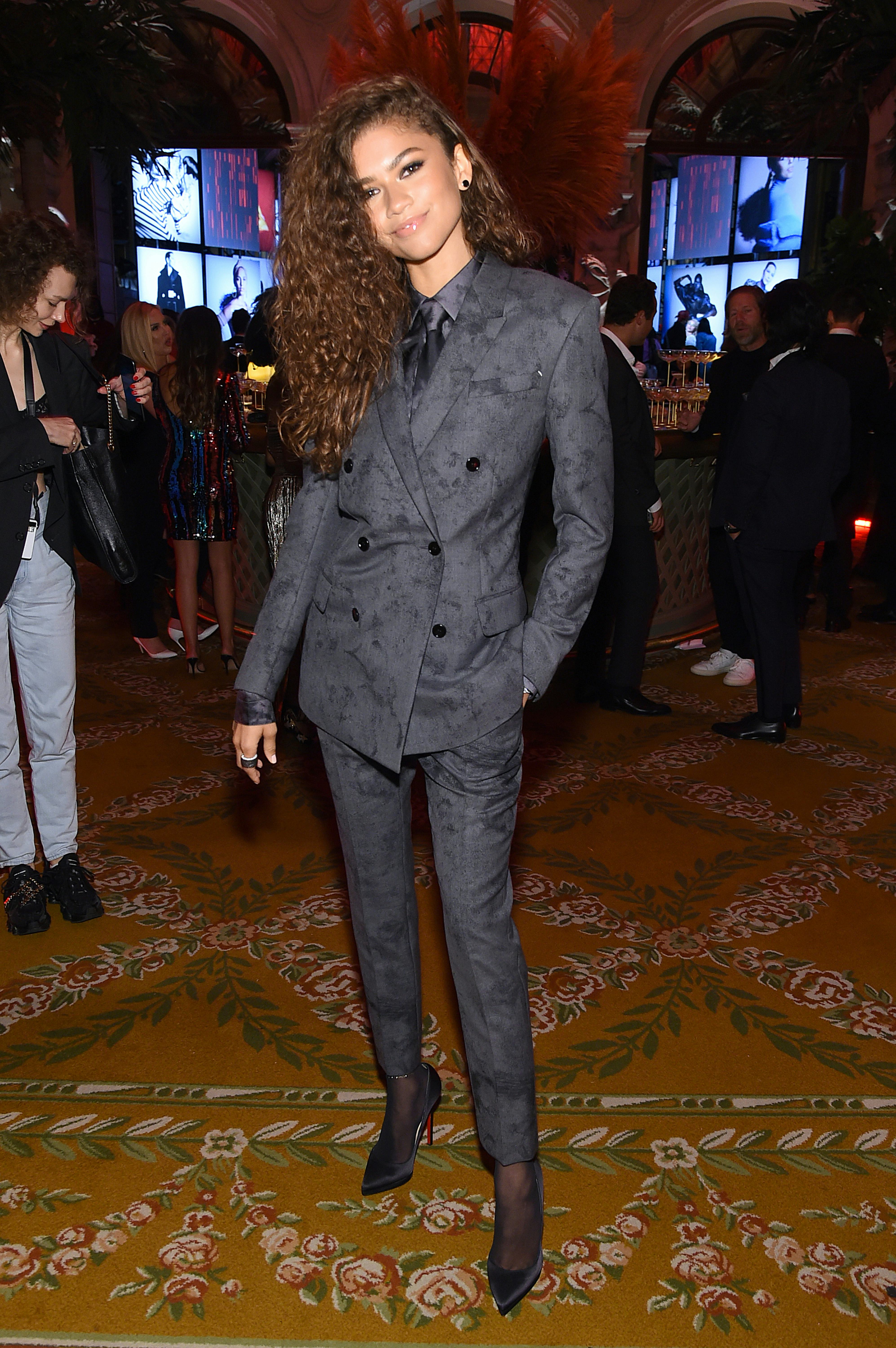 Zendaya s Gray Suit From NYFW Was The Same One Michael B. Jordan
