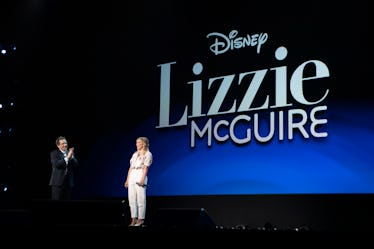 Hilary Duff promoting the Lizzie McGuire reboot, which was put on hold