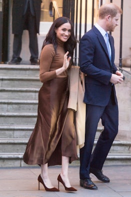 Meghan Markle is as known for her neutrals as the Queen is for her colorful palette. 