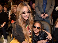 Beyonce and daughter Blue Ivy pose for a snapshot.