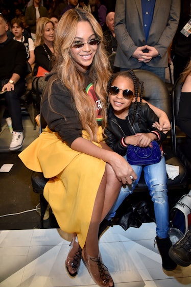 Beyonce and daughter Blue Ivy pose for a snapshot.