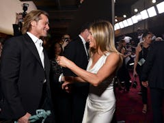 Brad Pitt and Jennifer Aniston attend the 2020 SAG Awards.