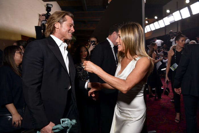 Brad Pitt and Jennifer Aniston's reunion at the 26th Screen Actors Guild Awards has folks on social ...