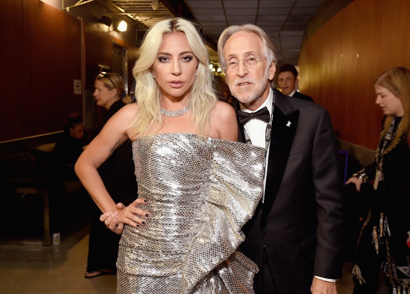 LOS ANGELES, CA - FEBRUARY 10: Lady Gaga and Neil Portnow backstage during the 61st Annual GRAMMY Aw...