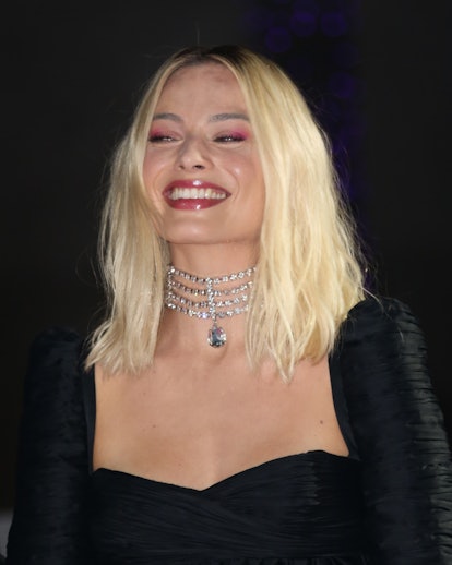 Margot Robbie wore bright-pink eyeshadow to the 'Birds of Prey' premiere