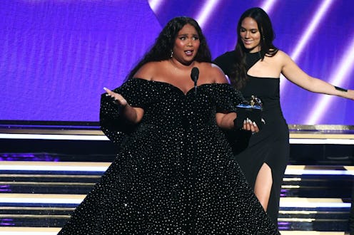 Lizzo accepted the 2020 Grammy for Best Pop Solo Performance for "Truth Hurts."