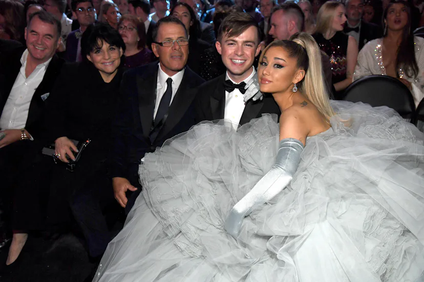 Ariana Grande, Her Parents, & Her Poofy Grammys Dress Won The Night Ariana Grande, Her Parents, & Her Poofy Grammys Dress Won The Night