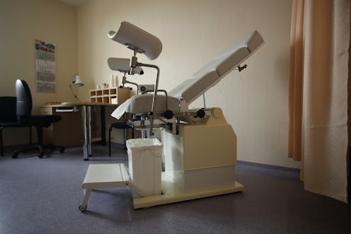 An exam chair in an OB/GYN's office. Being denied an abortion has major effects on patients' financi...