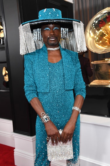 Billy Porter opens his motorized hat at the 2020 Grammys