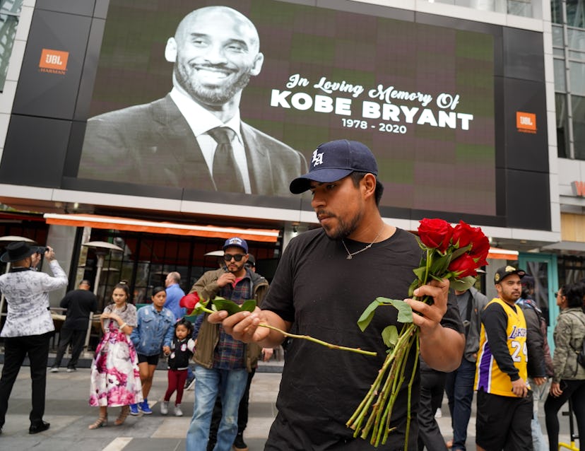 Fans and other mourners gathered at L.A.'s Staples Center during the 2020 Grammys to honor the late ...