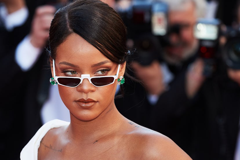 Rihanna wearing tiny sunglasses at the Cannes Film Festival in 2017