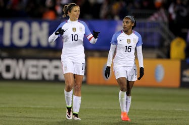 Carli Lloyd and Crystal Dunn star in Secret's 2020 Super Bowl commercial.