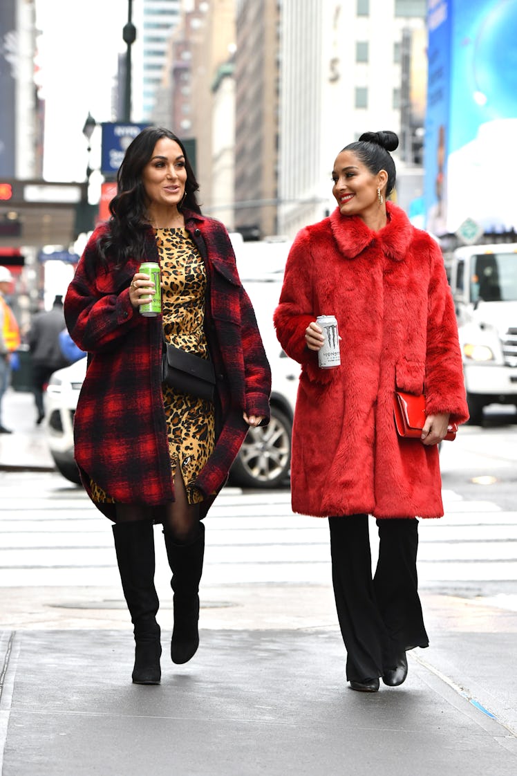 Nikki and Brie Bella step out for coffee.