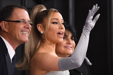 Ariana Grande and her dad at the 2020 Grammy Awards.