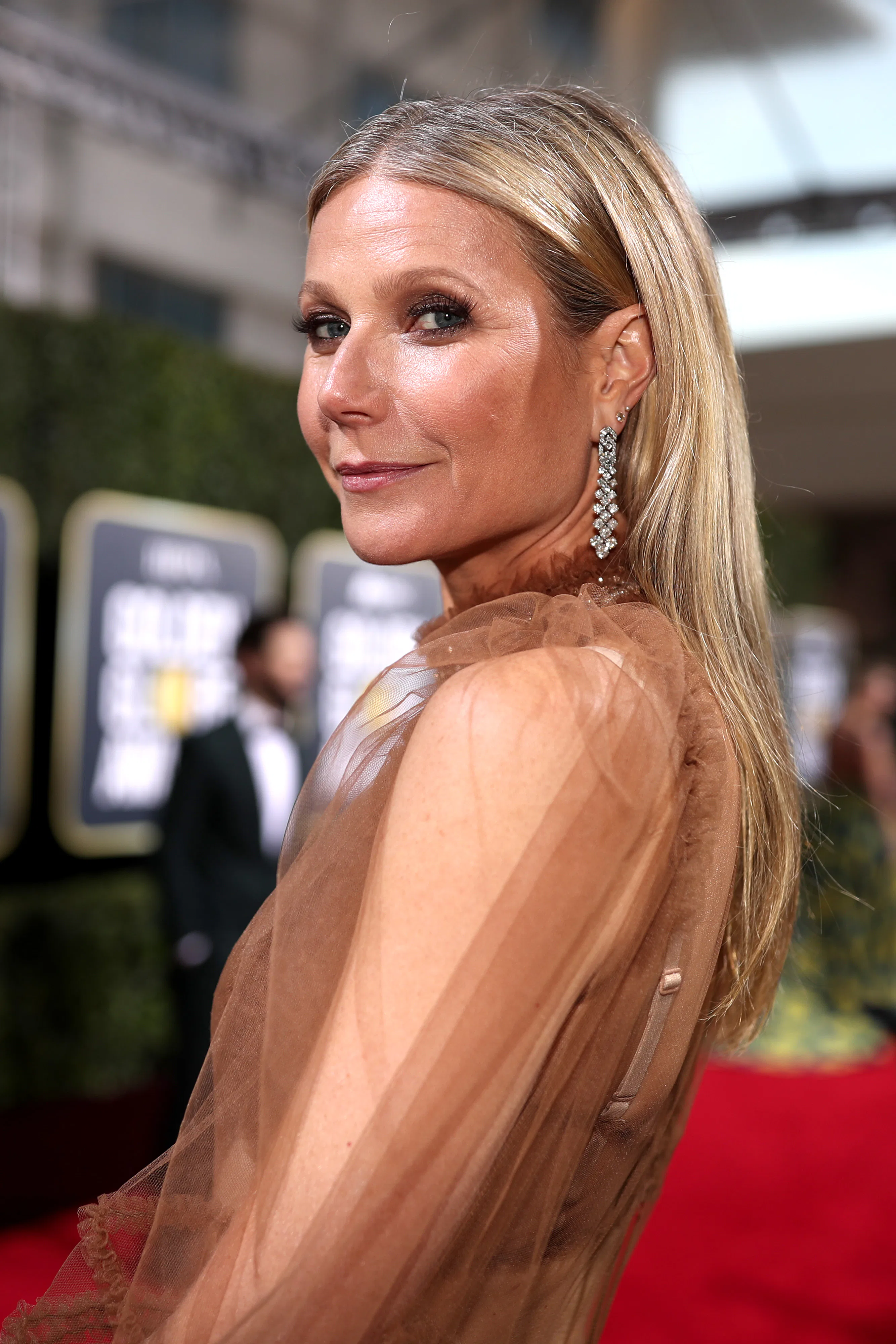 Gwyneth Paltrow's 2020 Golden Globes Dress Is VERY Sheer