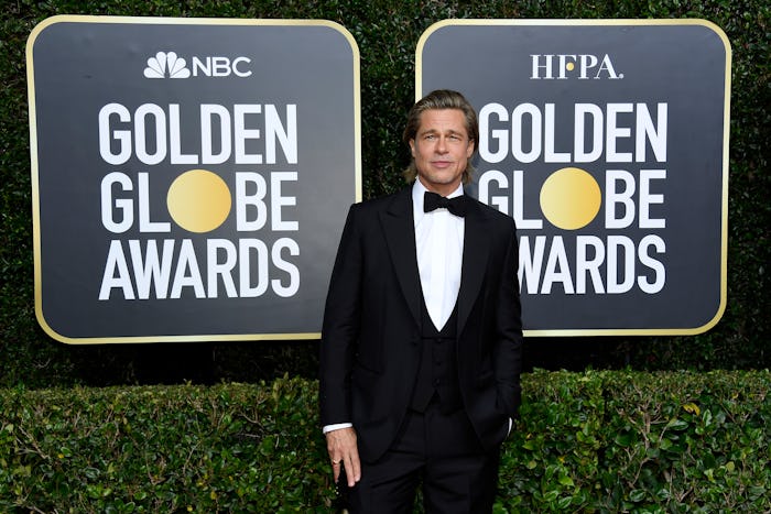 Brad Pitt won Best Supporting Actor at the 2020 Golden Globe Awards, where he stood in front of a to...