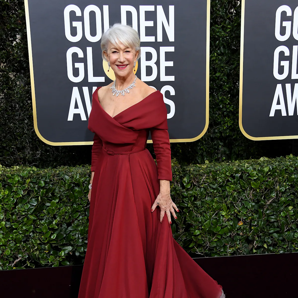 helen mirren dress golden globes Helen Mirren Talks Red Carpet and Stripper Shoes at Golden Globes 2024