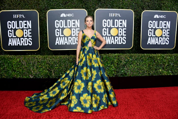 Taylor Swift's bold floral dress stood out on the red carpet at the 2020 Golden Globes. 