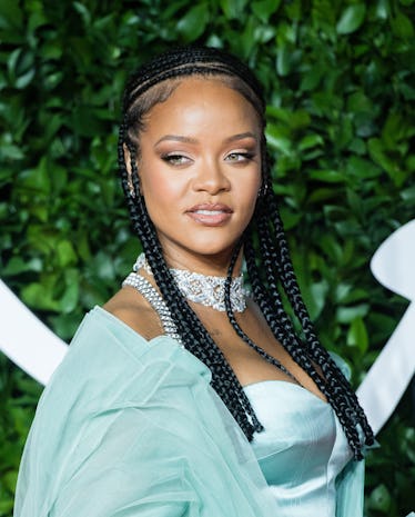 Rihanna rocks robin blue on the red carpet.