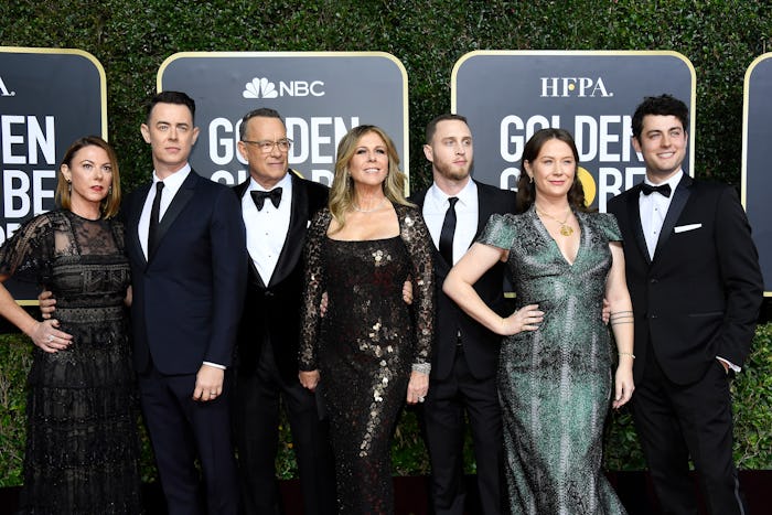 Tom Hanks thanked his entire family during his Golden Globes speech, including his daughter-in-law.
