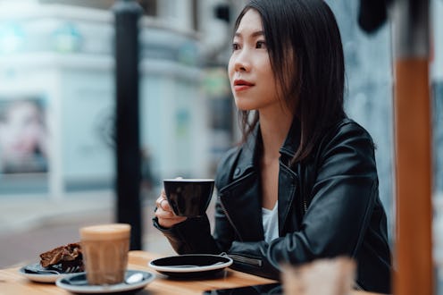 woman, coffee