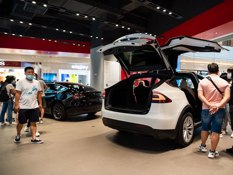 Tesla retail showroom.
