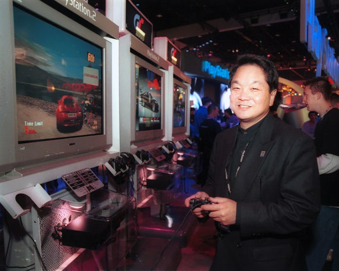 Ken Kutaragi at an arcade.