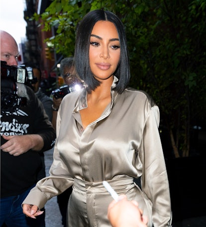 When she isn't wearing waist-length hair, Kim Kardashian is likely rocking a pin-straight bob