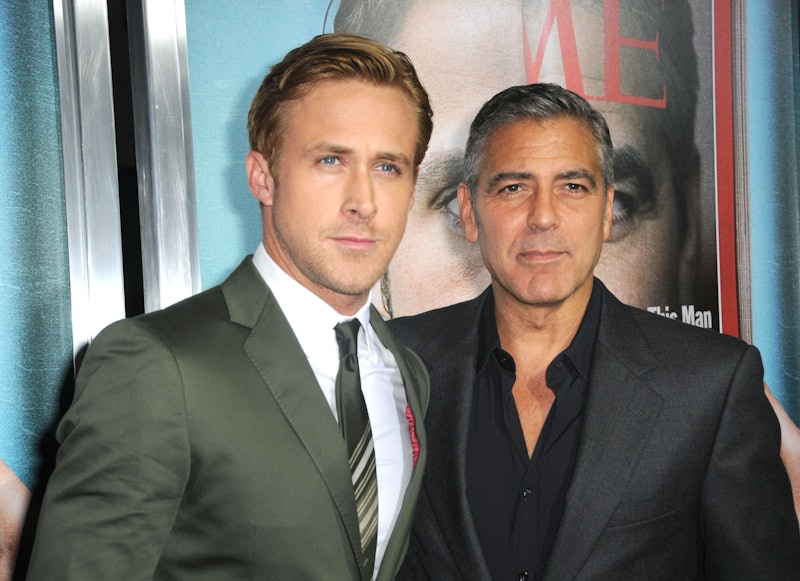 Ryan Gosling and George Clooney posing together