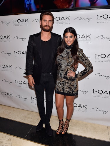 Scott Disick and Kourtney Kardashian attend an event at 1Oak.