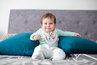 If you use pillows to help baby sit up, make sure you don't leave them unattended.