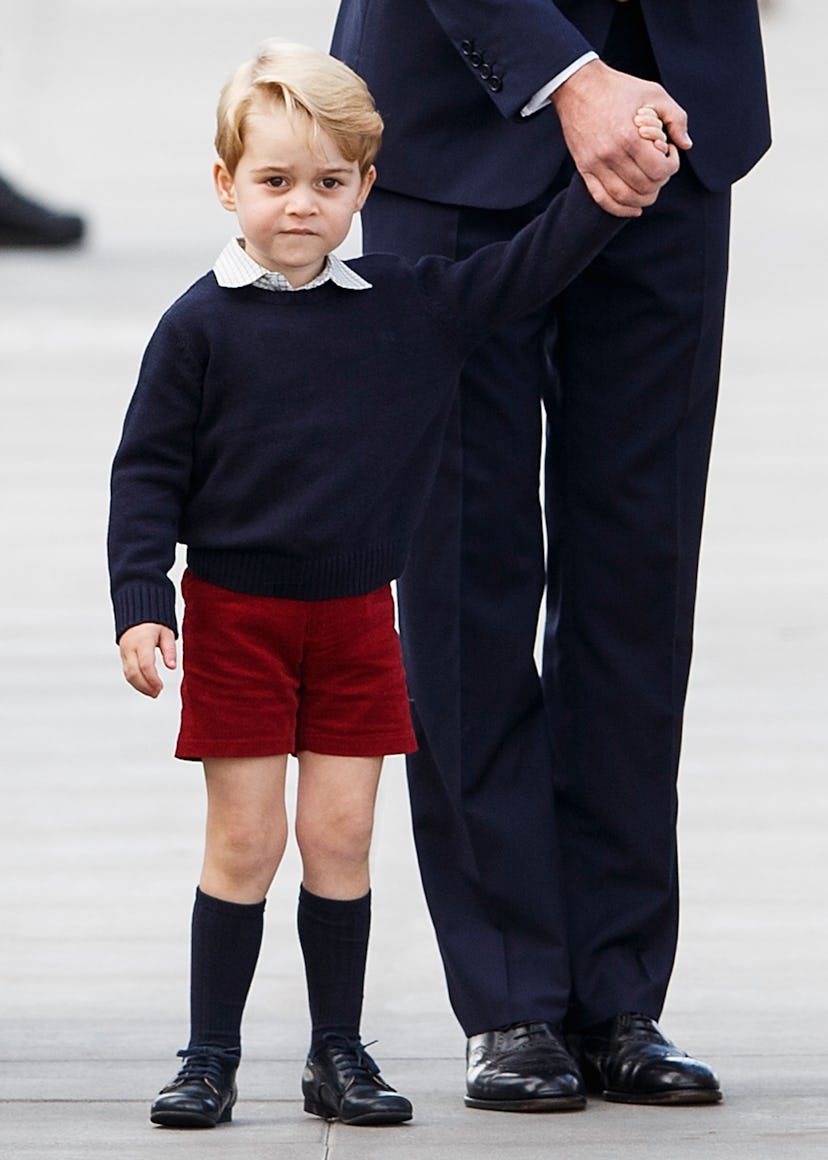 Prince George pairs shorts with sweaters