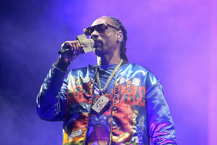 Snoop Dogg performs live.