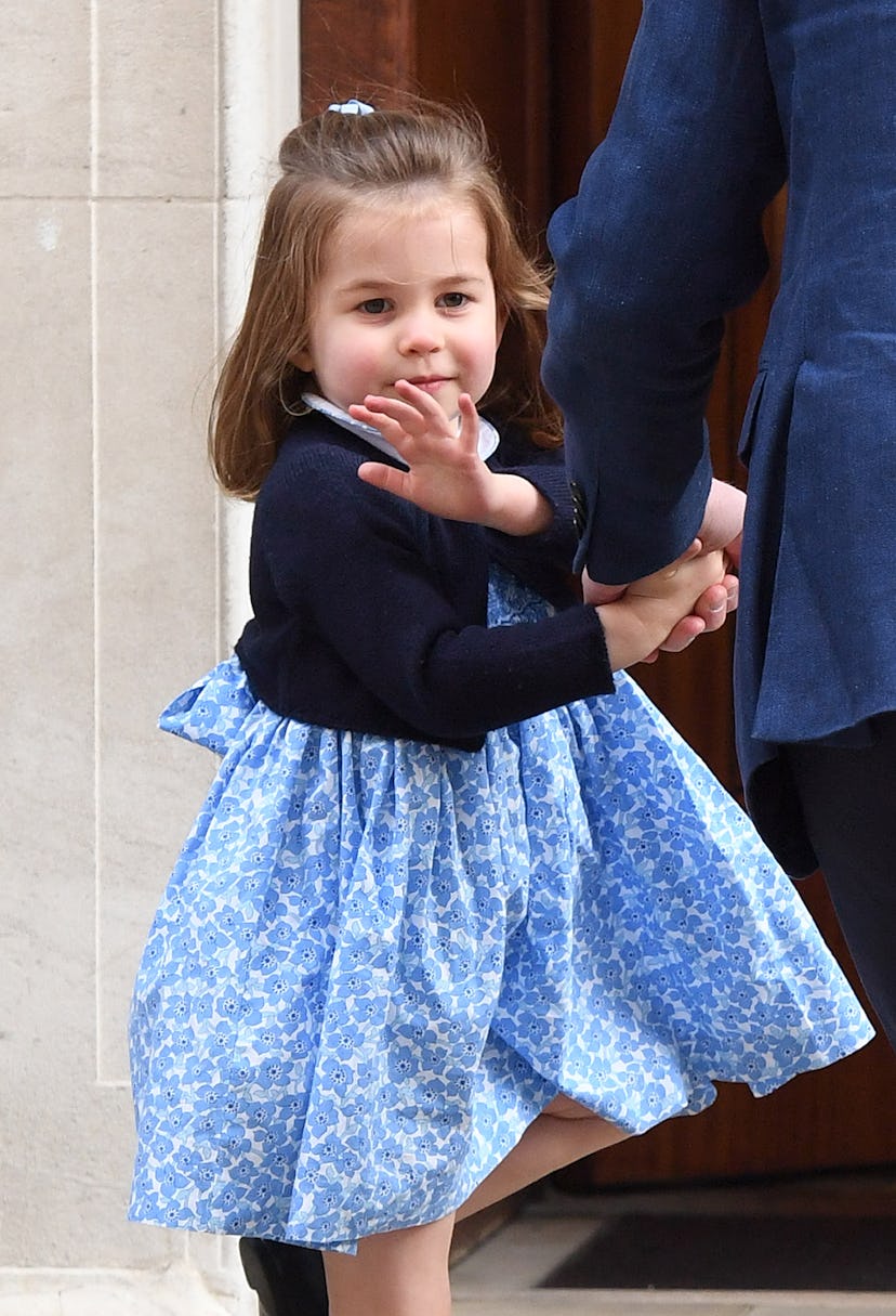 Princess Charlotte dresses in navy blue, too