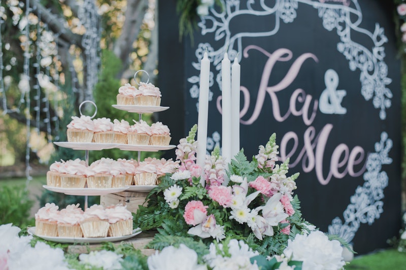 wedding, cake, dessert