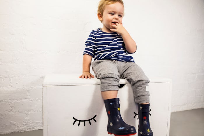 toddler wearing sweatpants